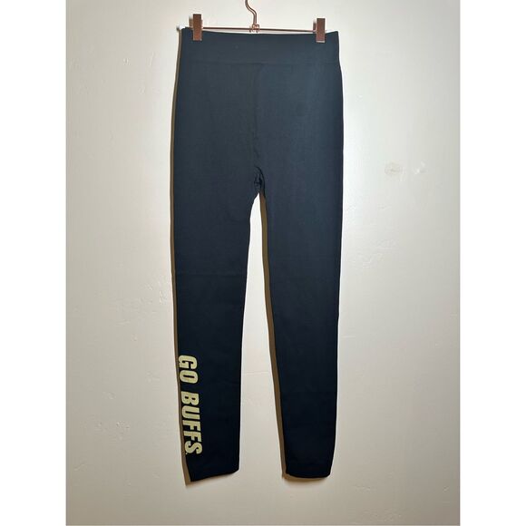 Colorado Buffaloes Black and tan Logo Leggings Size Small/Medium New - Picture 1 of 4